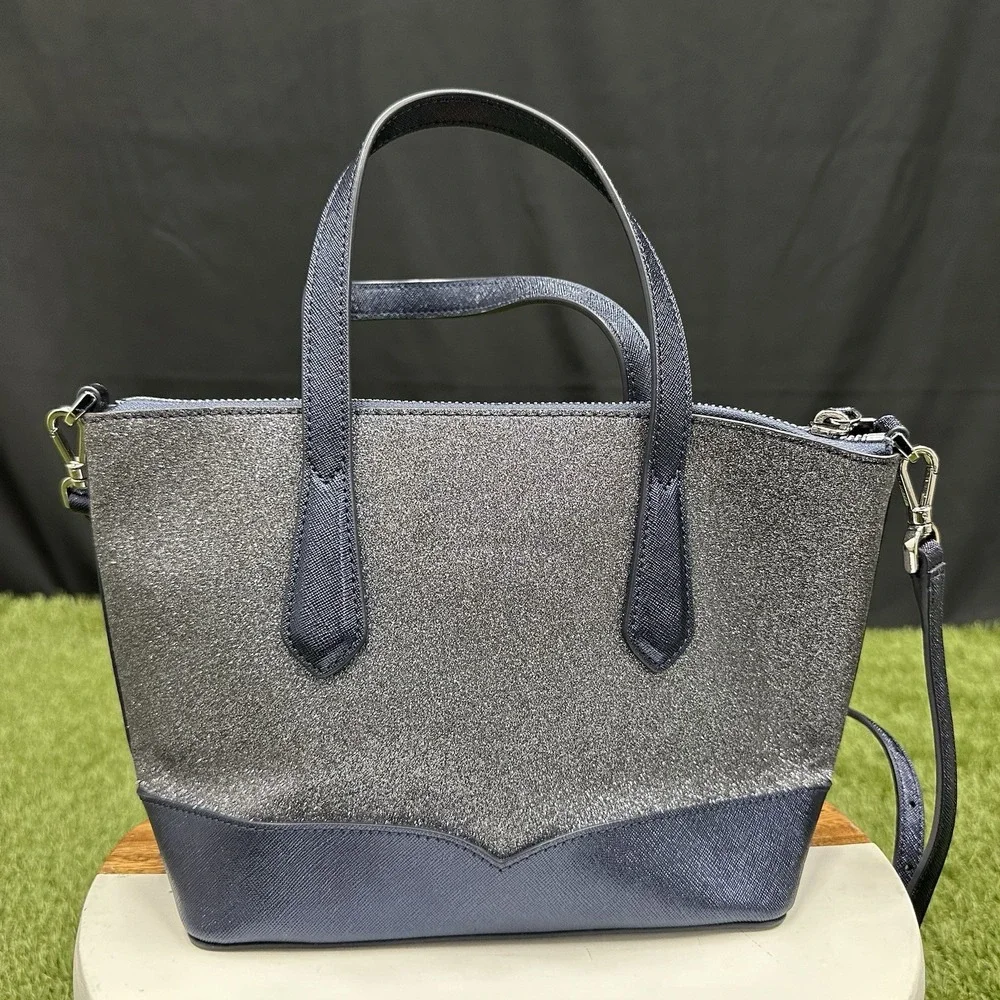Kate Spade New York Lola Glitter Small Satchel Dusk Navy‎